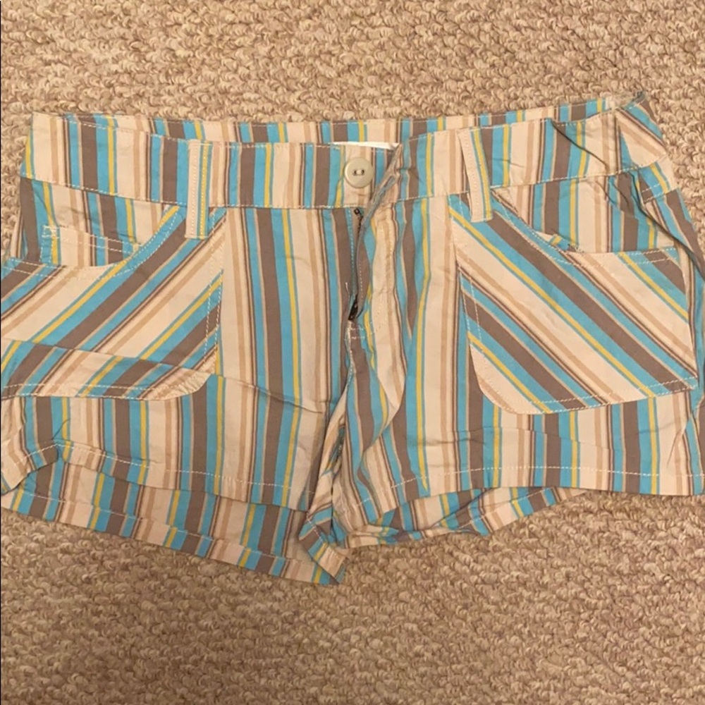 Multi color striped shorts size size 11